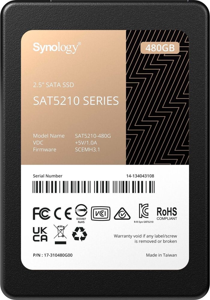 SAT5210 480 GB Unità SSD interna Synology 785302409556 N. figura 1