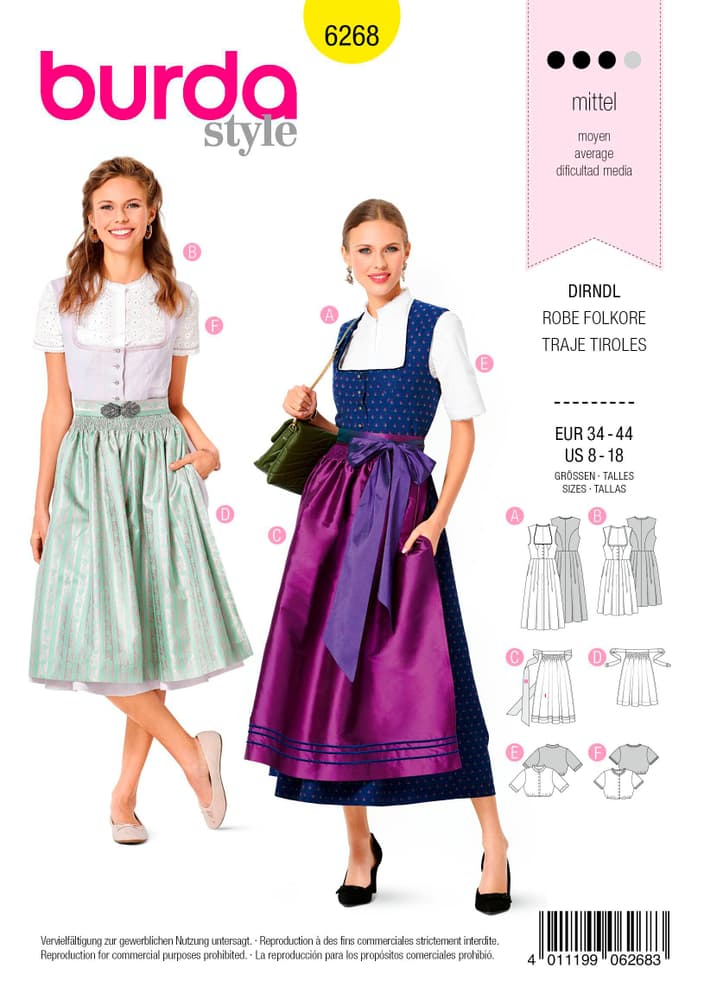 Patron de couture, dirndl Patron de Couture burda 669700125063 Photo no. 1