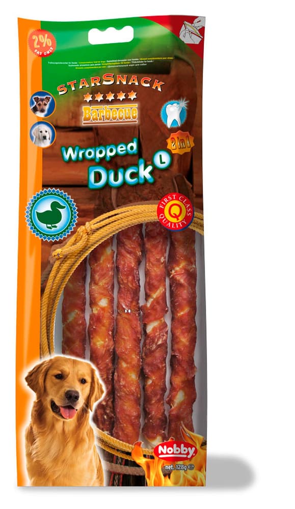 Wrapped Duck Barbecue L, 0.128 kg Friandises pour chien StarSnack 658313200000 Photo no. 1
