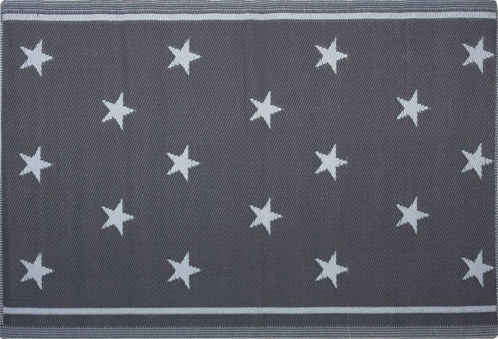 Tappeto da esterno grigio scuro 120 x 180 cm LATUR Tappeto per esterni Beliani 655505300000 N. figura 1