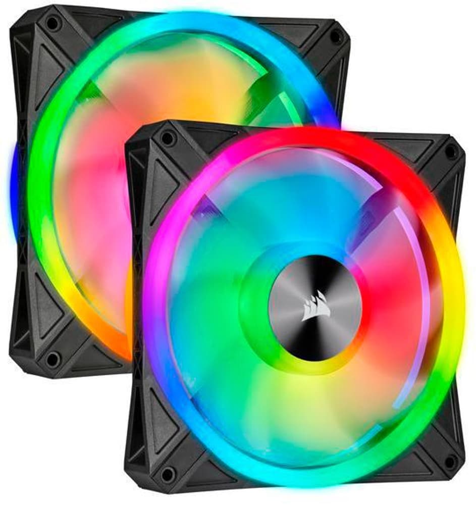 iCUE QL140 RGB PRO 2er Pack mit Lightning Node Ventilateur pour PC Corsair 785300150137 Photo no. 1