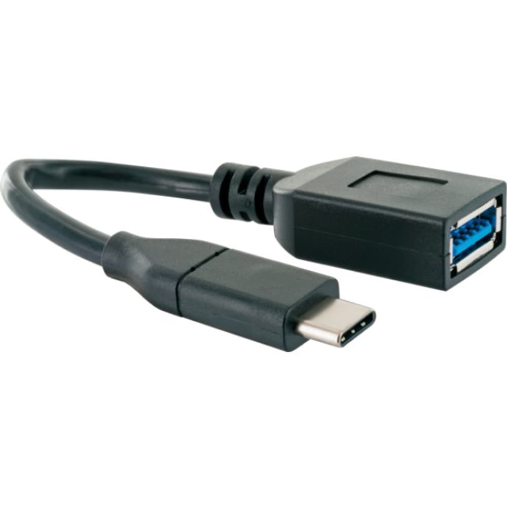 Schwaiger Kabel USB 3.1 0.15m schwarz, Stecker USB 3.1 TypC / Buchse USB 3.0 TypA Anschlusskabel Schwaiger 613191900000 Bild Nr. 1