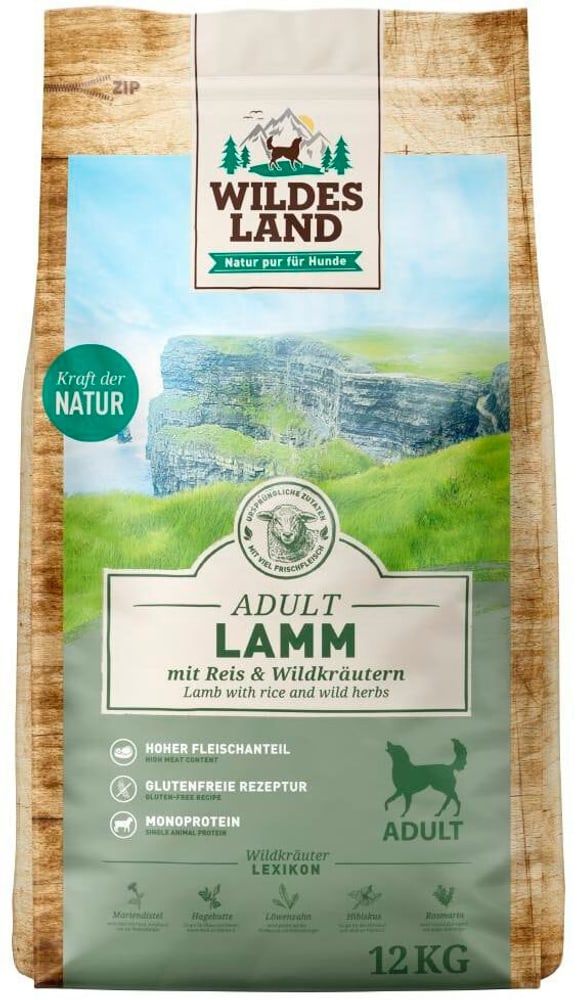 Dog Adult Lamm & Reis Trockenfutter Wildes Land 785300193869 Bild Nr. 1