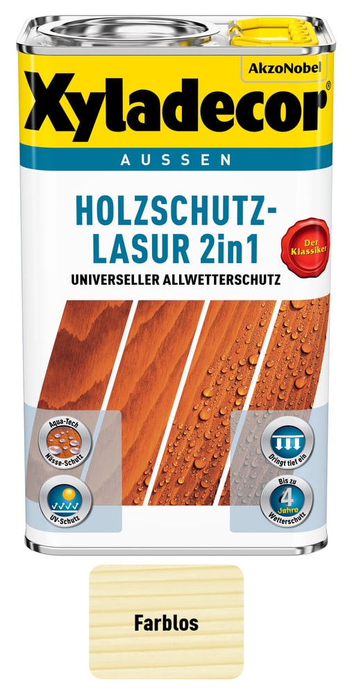 Velatura protettiva per legno Incolore 2.5 l Vernice protettiva per legno XYLADECOR 661776300000 Colore Incolore Contenuto 2.5 l N. figura 1