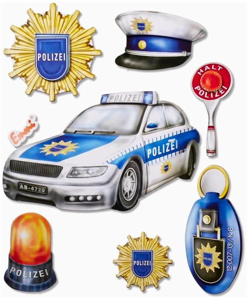 3D-Sticker Polizei 1 Blatt Sticker HobbyFun 785302426655 Bild Nr. 1