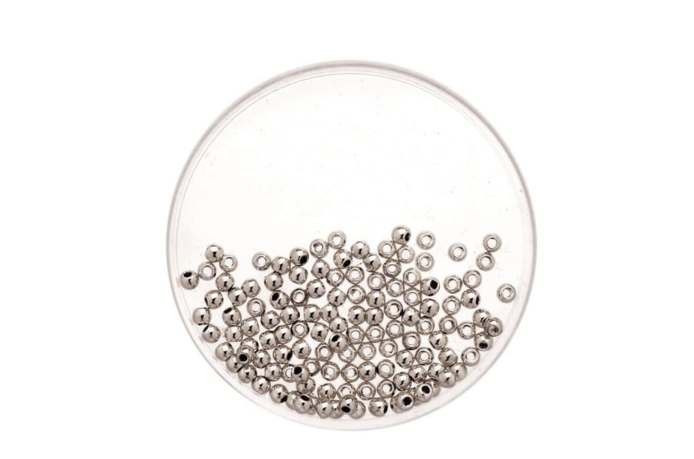 Perla metallica col. argento 3mm, 125 pezzi Perline artigianali 608128100000 N. figura 1