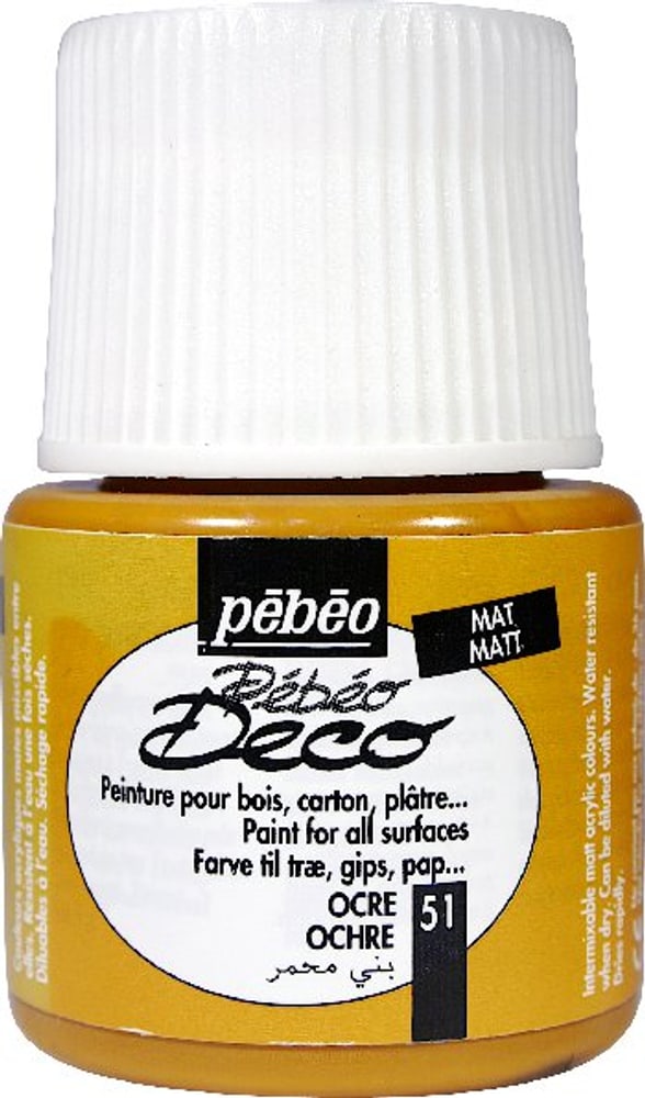 Pébéo Deco ochre 51 Acrylfarbe Pebeo 663513005100 Farbe Ocker Bild Nr. 1