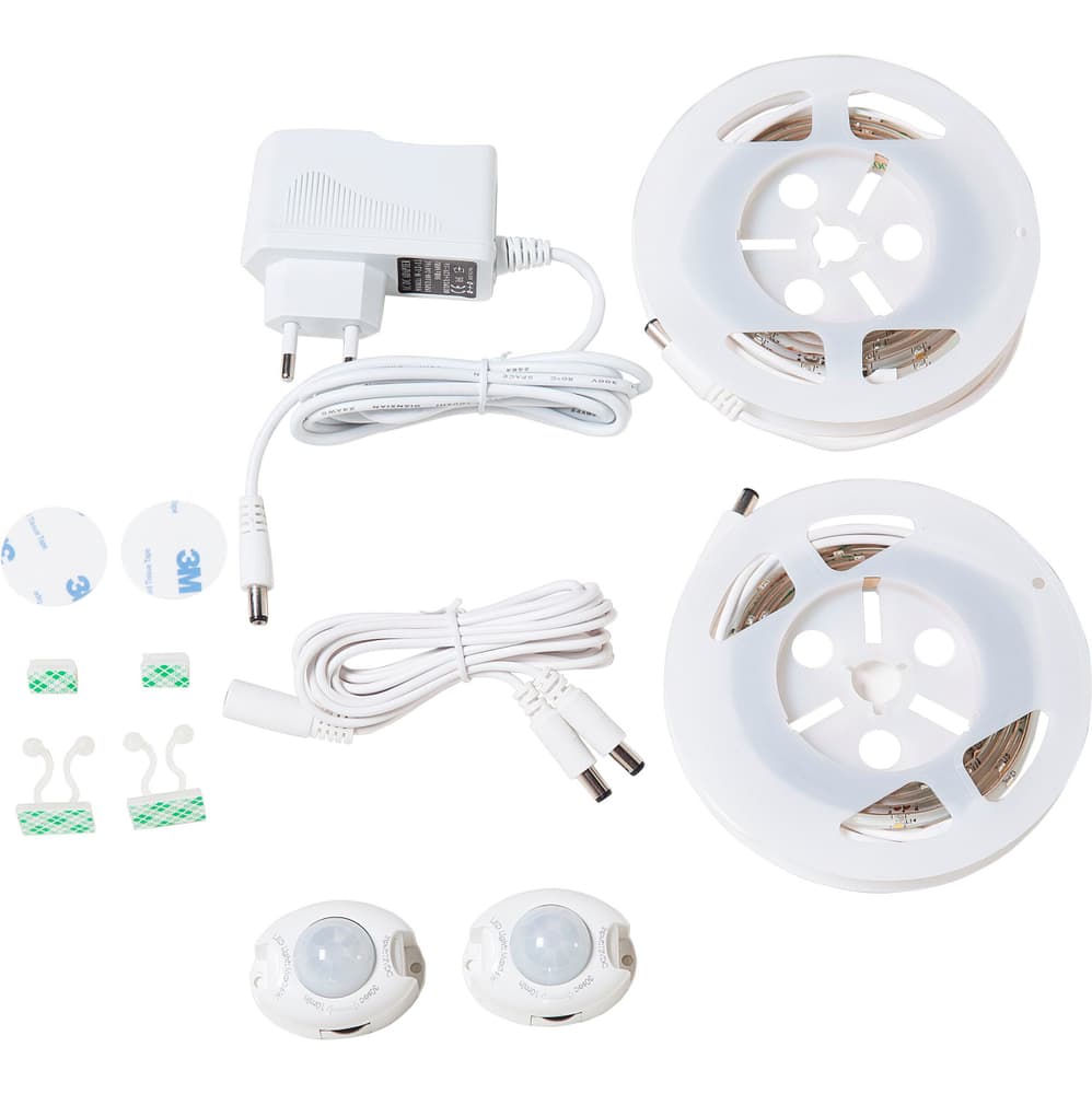 Set di 2 strisce di luci LED bianco 120 cm Striscia LED Beliani 676106100000 N. figura 1