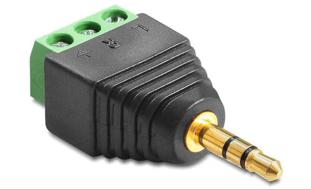 Adapter Klinke Stecker 3.5 mm auf Terminalblock 3 Pin Audio Adapter DeLock 785302420749 Bild Nr. 1
