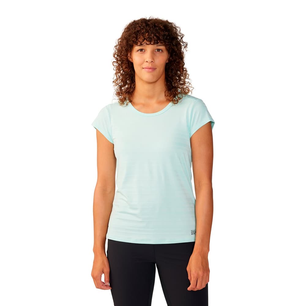 W Mighty Stripe™ Short Sleeve T-Shirt MOUNTAIN HARDWEAR 474125100341 Grösse S Farbe Hellblau Bild-Nr. 1