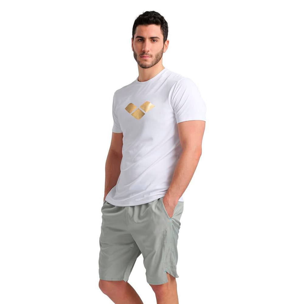 Gold S/S Tee T-shirt Arena 468711800310 Taglie S Colore bianco N. figura 1