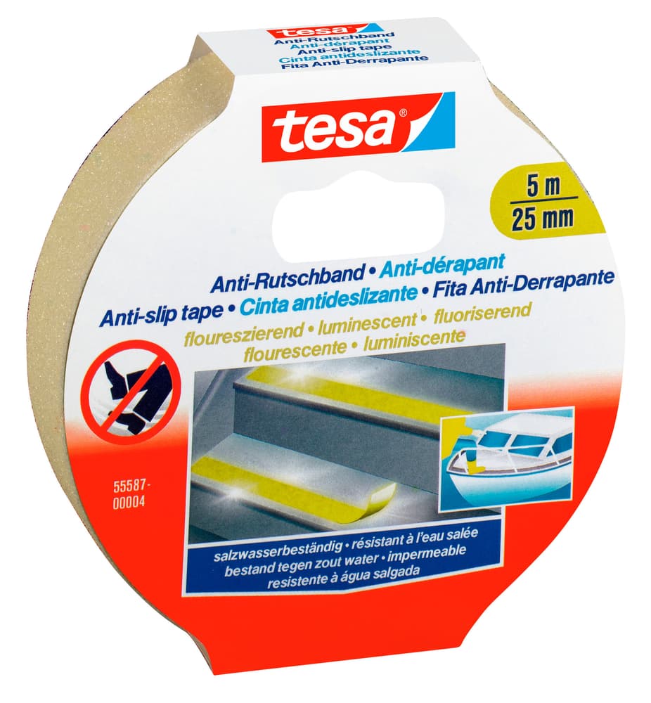 Tesa Anti-Rutschband 5m:25mm fluoreszierend Klebebänder - kaufen bei Do it  + Garden Migros