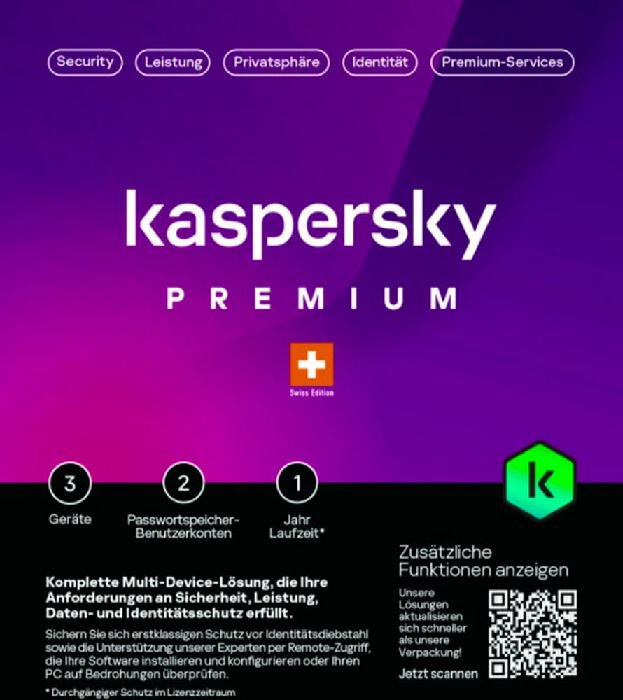 Premium (3 Device) (D/F/I) [PC/Mac/Android/iOS] Antivirus (boîte) Kaspersky 799156300000 Photo no. 1
