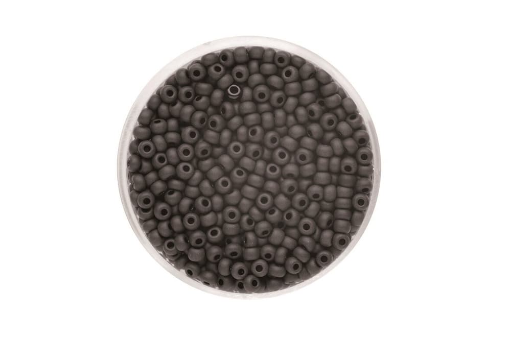 Perle di rocailles opaco 2,6mm, 17 gr, nero Perline artigianali 608134800000 N. figura 1