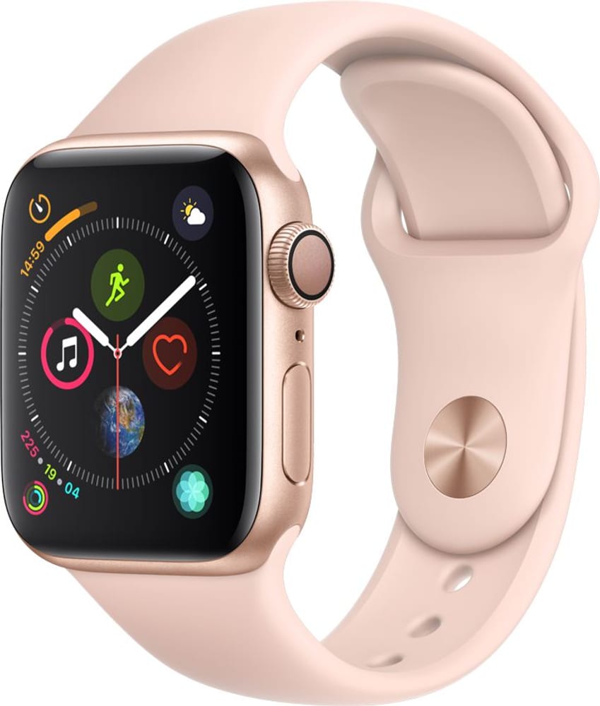 Watch Serie 4 40mm GPS gold Aluminum Pink Sand Sport Band Smartwatch Apple 79845560000018 Bild Nr. 1