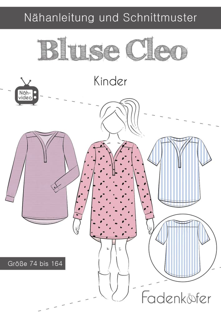 Papierschnittmuster Bluse Cleo Schnittmuster Fadenkäfer 669700125653 Bild Nr. 1