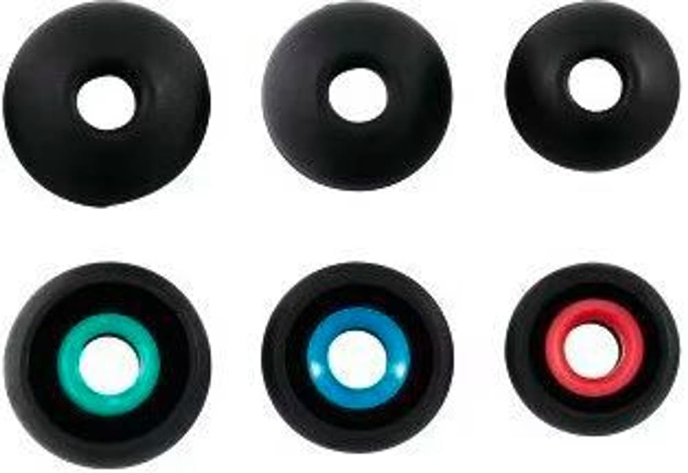Coussinets de rechange en silicone, taille S - L, 6 pièces, noir + diff. couleurs Pièce de rechange pour écouteur Hama 785302421945 Photo no. 1
