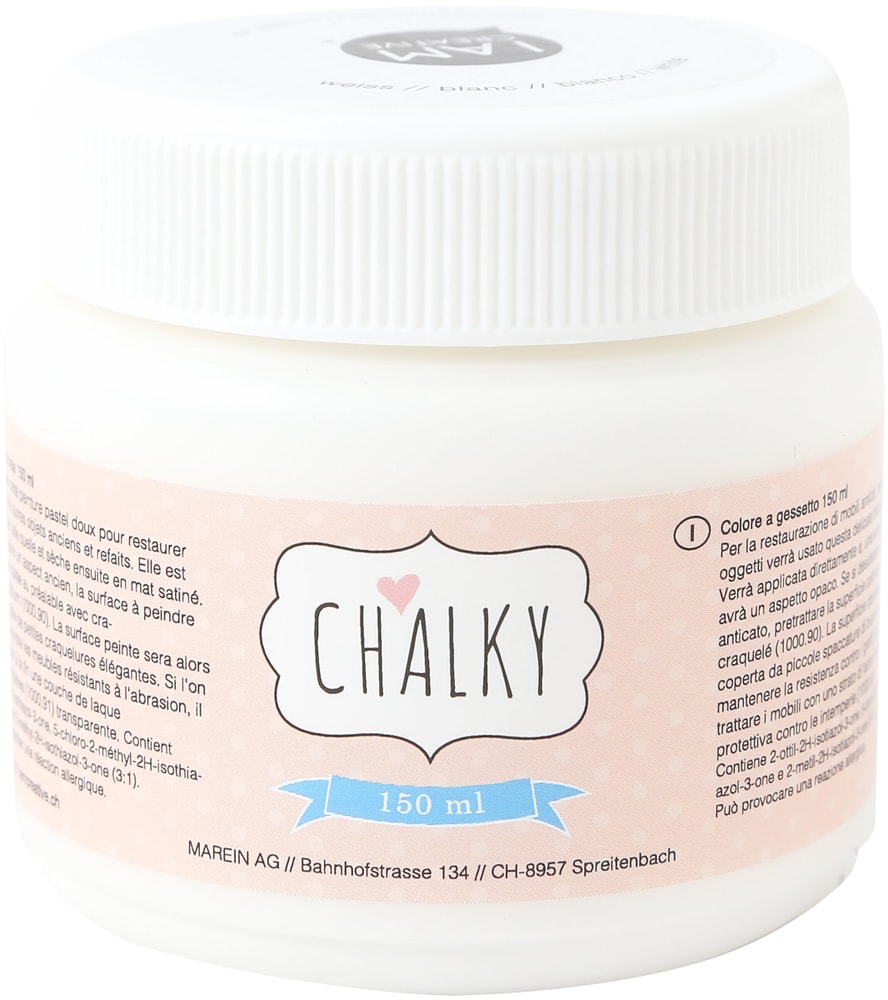 I AM CREATIVE Chalky Weiss 150g Chalky Farbe I AM CREATIVE 665640400000 Farbe Weiss Bild Nr. 1
