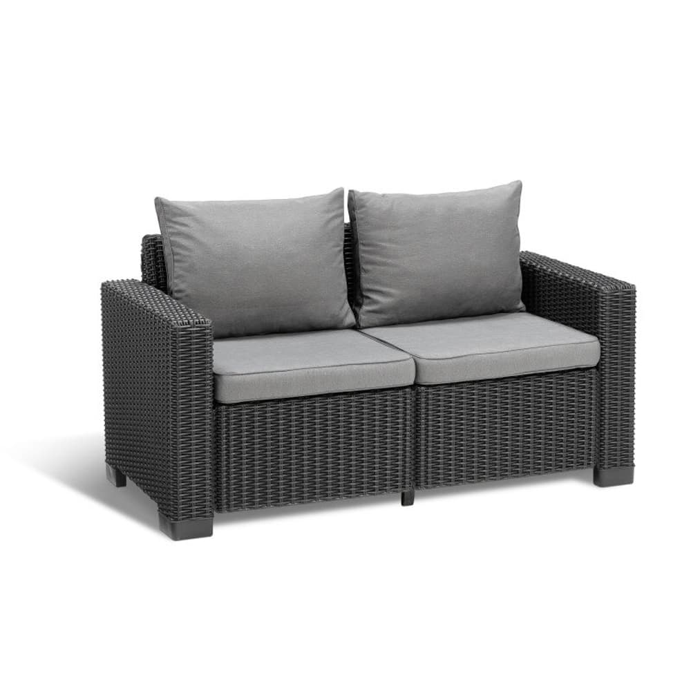 California 2er Sofa graphit inkl. Kissen Loungesofa Keter 669700107119 Bild Nr. 1