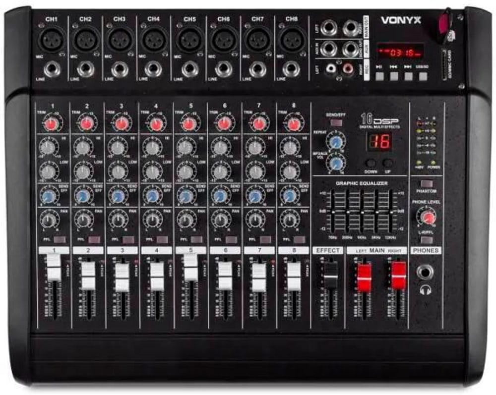 AM8A Powermixer Contrôleur pour DJ VONYX 785300171117 Photo no. 1