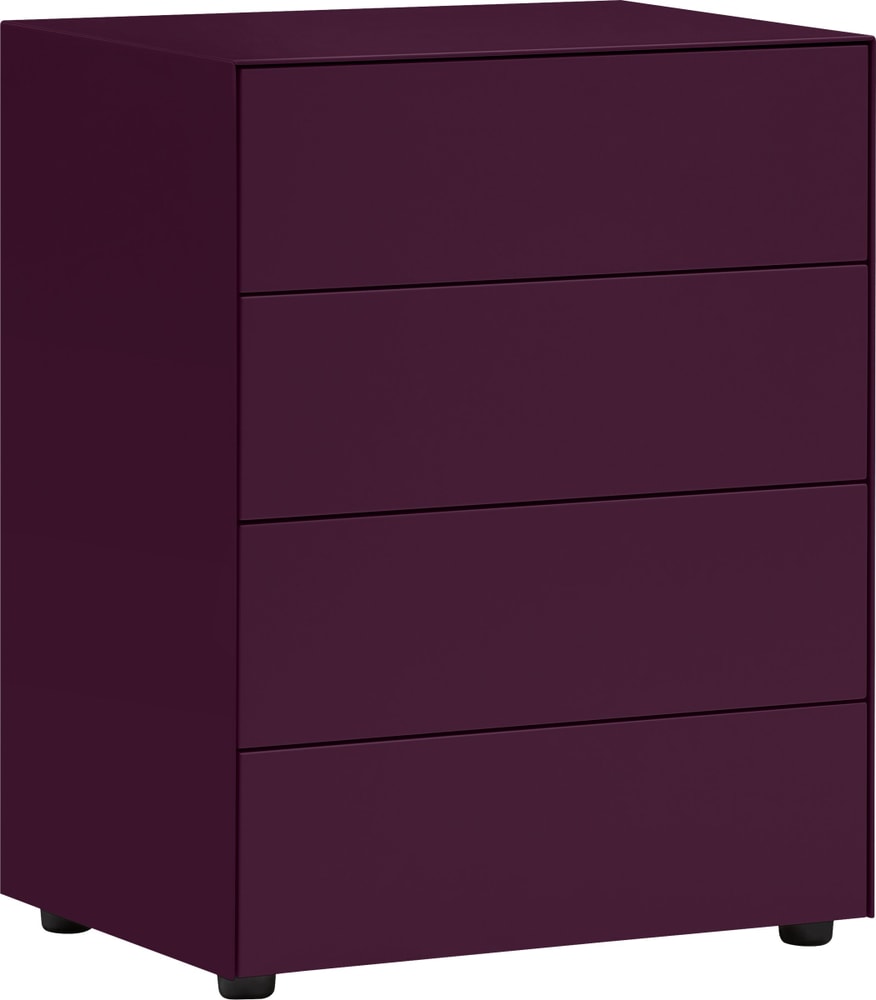 LUX Commode 400840200035 Dimensions L: 60.0 cm x P: 46.0 cm x H: 74.5 cm Couleur Aubergine Photo no. 1