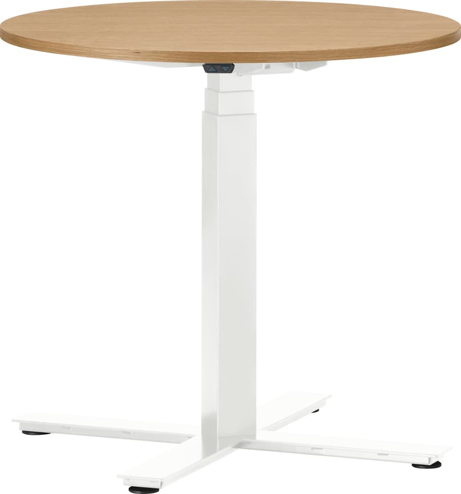 FLEXCUBE Tavolo da riunione regolabile in altezza 401931700000 Dimensioni A: 62.5 cm Colore Quercia N. figura 1