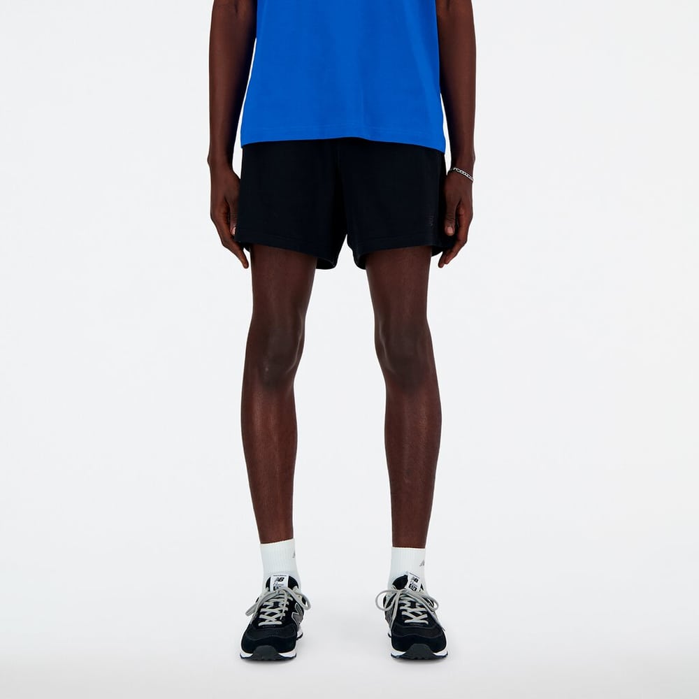 NB Athletics French Terry Short 5 Inch Pantaloncini New Balance 474156800620 Taglie XL Colore nero N. figura 1
