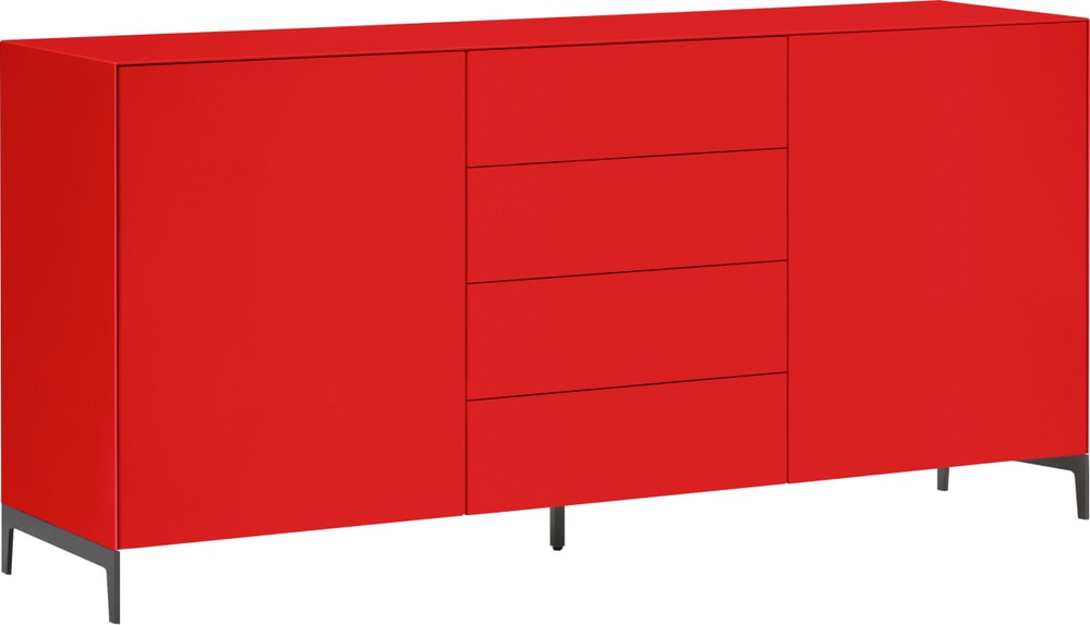 LUX Sideboard 400848600000 Grösse B: 180.0 cm x T: 46.0 cm x H: 86.5 cm Farbe Rot Bild Nr. 1