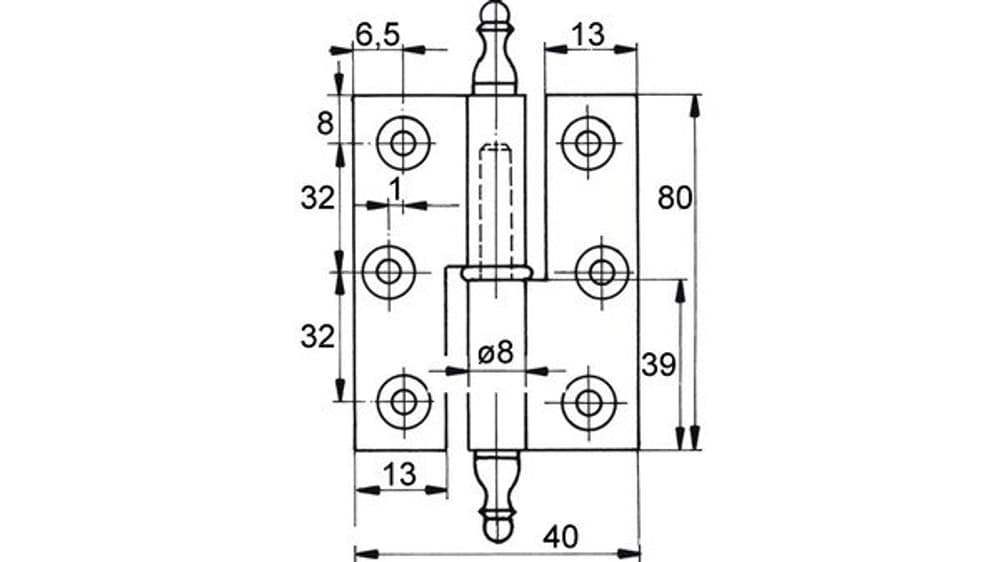 Cerniere per mobili FS, diametro rullo 8 mm Cerniere Werkstarck 669700109960 N. figura 1