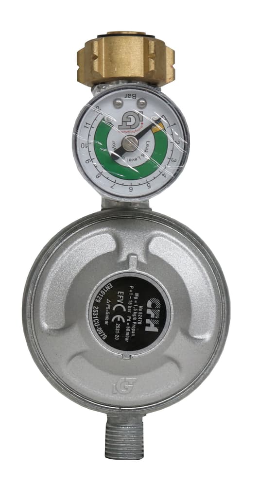 Regulatore di pressione con indicatore di livello 50 mbar, 1/4" Riduttore di pressione e protezione antirottura dei tubi Cfh 611718700000 N. figura 1