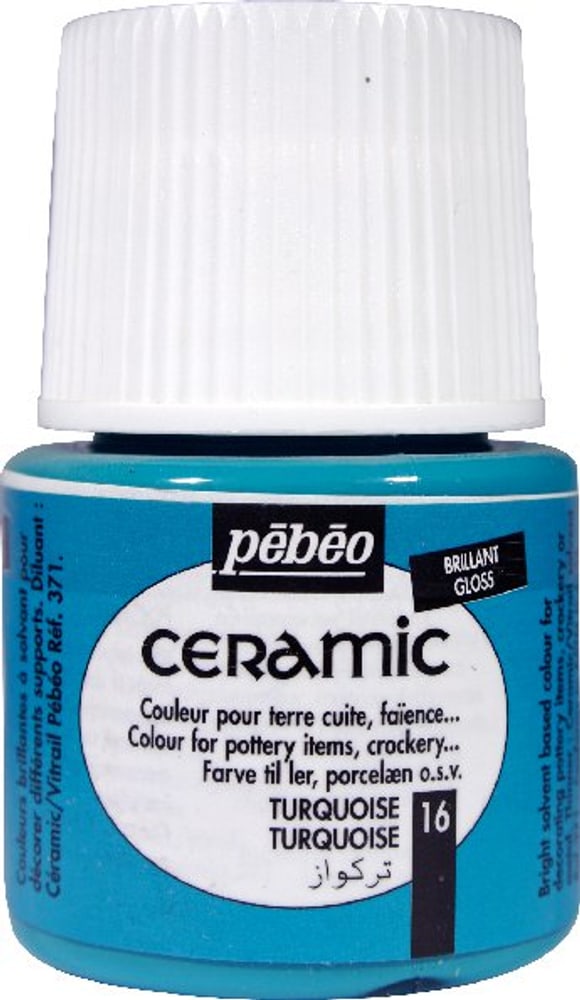 Peinture pour céramique Ceramic PÉBÉO Peinture céramique Pebeo 663510001000 Couleur Turquoise Photo no. 1
