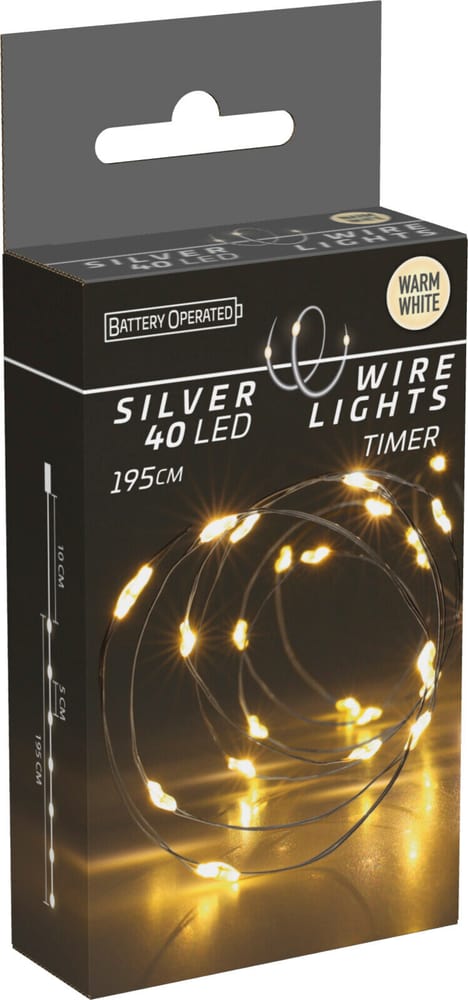 LED Lichterkette Silberdraht, 2.95m Lichterkette Do it + Garden 657157100000 Farbe Silberfarben Bild Nr. 1