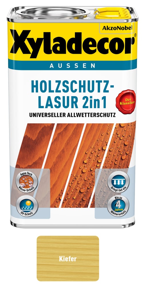 Velatura protettiva per legno Pino 2.5 l Vernice protettiva per legno XYLADECOR 661775900000 Colore Pino Contenuto 2.5 l N. figura 1