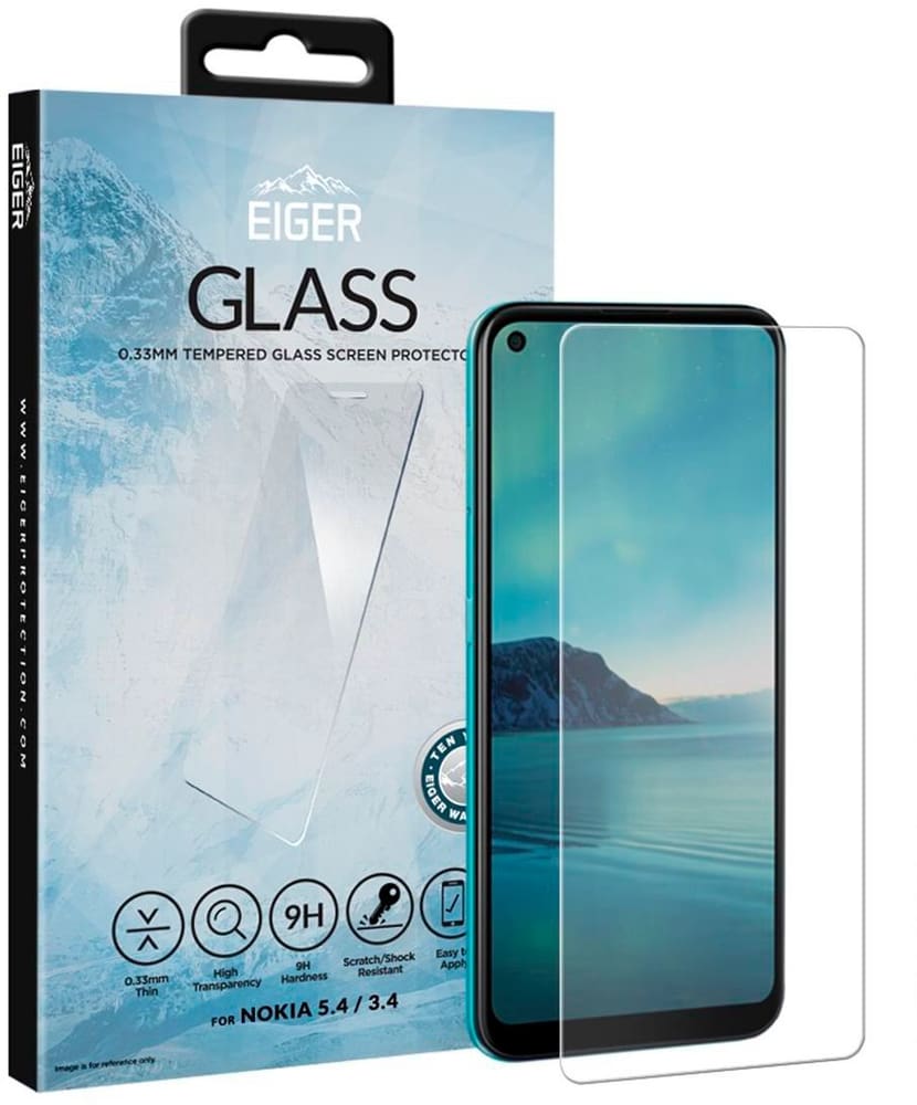 Nokia 5.4 Display-Glas 2.5D Glass clear Smartphone Schutzfolie Eiger 785302421868 Bild Nr. 1