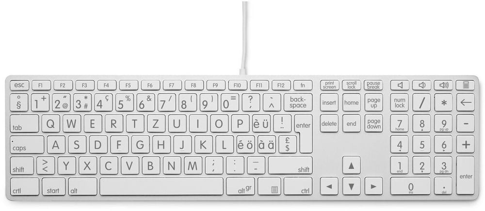 USB Grosse Beschriftung WinOS Silber Universal Tastatur LMP 785300197620 Bild Nr. 1