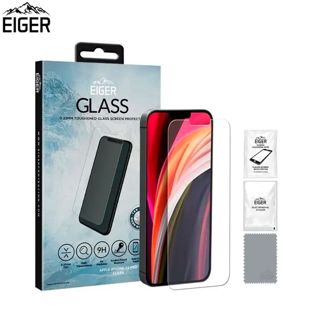 Protection d'écran 2.5D Glass Clear iPhone 12/12 Pro Protection d’écran pour smartphone Eiger 785302421862 Photo no. 1