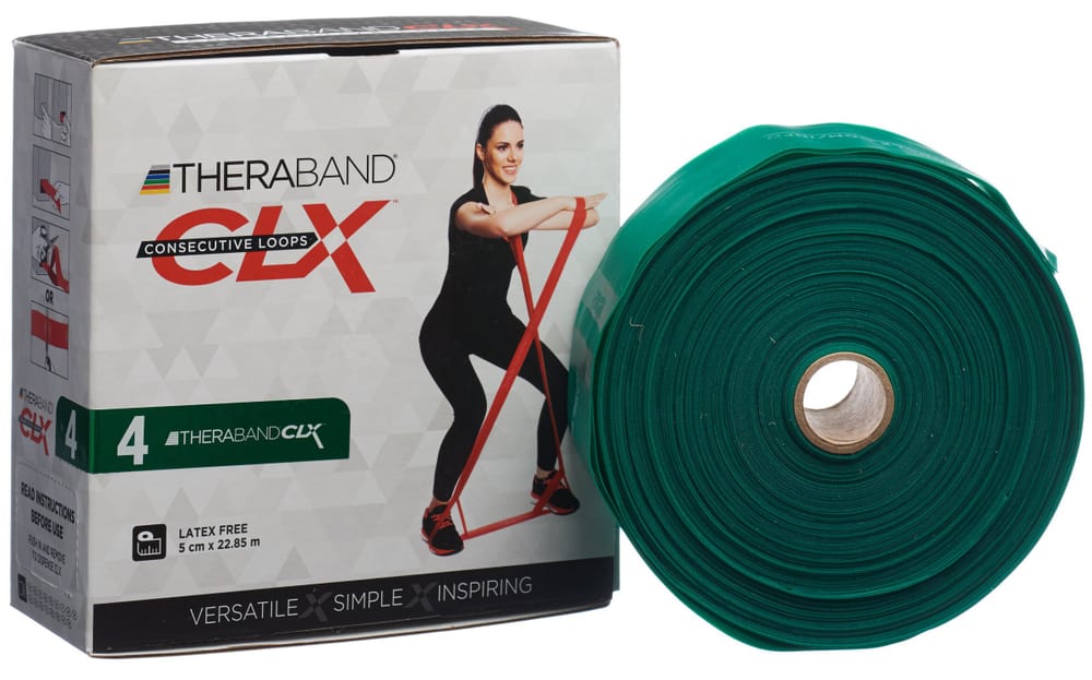 CLX 22 metro Elastico fitness TheraBand 467348099960 Taglie one size Colore verde N. figura 1