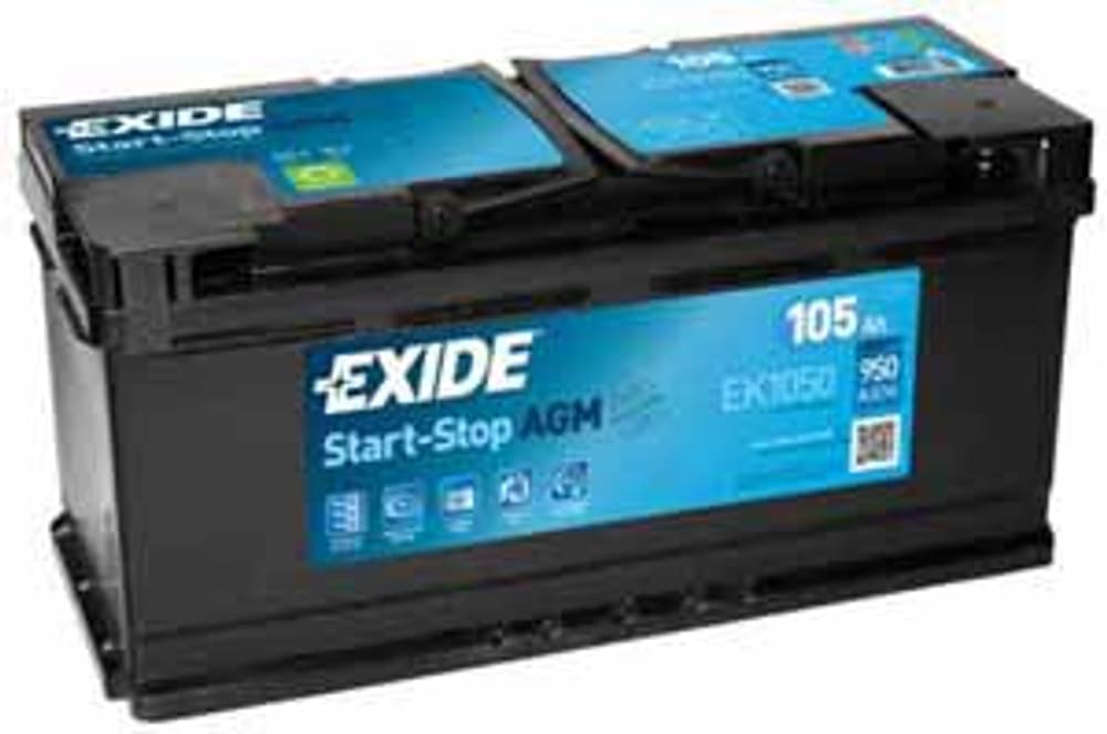Start-Stopagm 12V/105Ah/95 Batterie de voiture EXIDE 621168500000 Photo no. 1