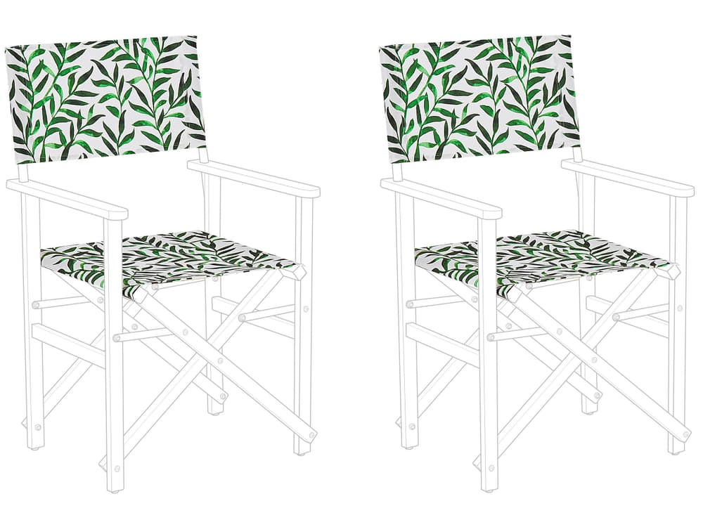 Set de 2 toiles de rechange pour chaises motif feuilles CINE Toile amovible Beliani 753832100000 Photo no. 1