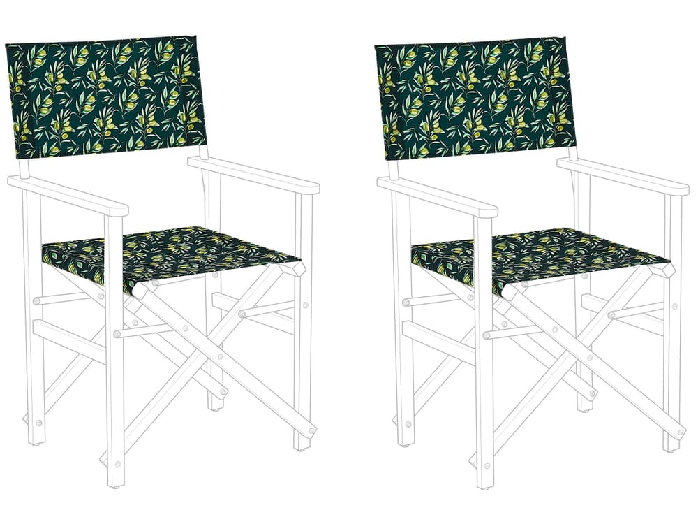 Set de 2 toiles de rechange pour chaises motif olives CINE Toile amovible Beliani 753832000000 Photo no. 1