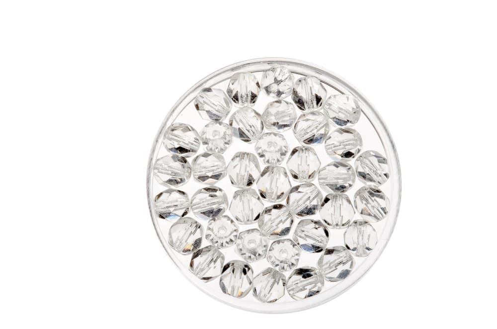 Perline di vetro affilate 6mm 50 pz cristallo Perline artigianali 608139700000 N. figura 1