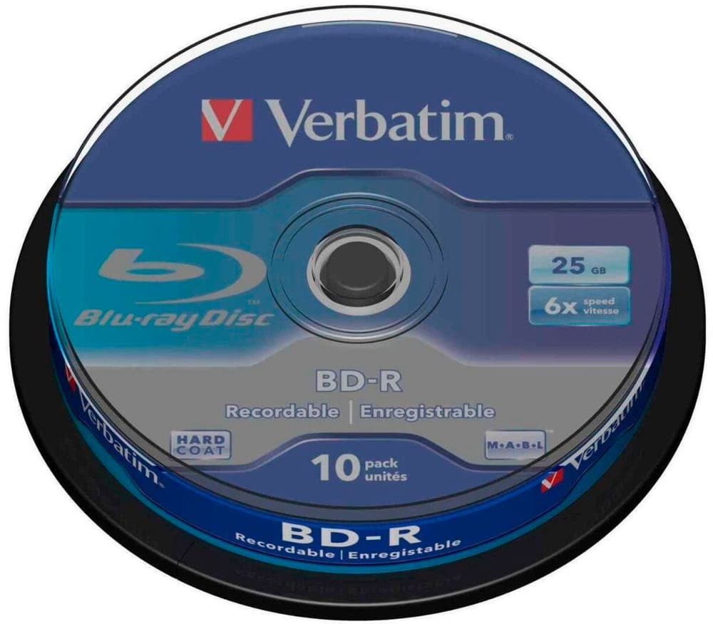 BD-R 25 GB, broche (10 pièces) Disque Blu-ray vierge Verbatim 785302435916 Photo no. 1