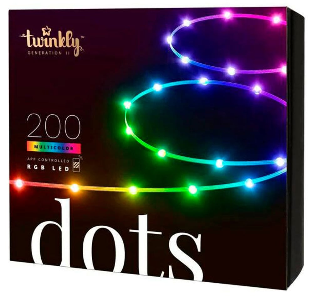 Bande LED Dots, 200 LEDs, 10 m, RGB, transparent Bande LED twinkly 785300168868 Photo no. 1