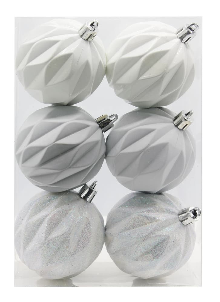 Boules de Noël Décorations de sapin Geroma 657920400000 Couleur Blanc Dimensions ø: 6.0 cm Photo no. 1