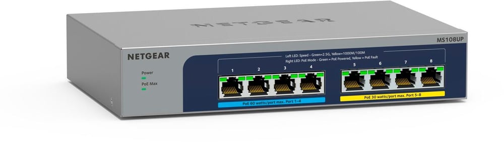 MS108UP 8 Port Switch di rete Netgear 785302429412 N. figura 1