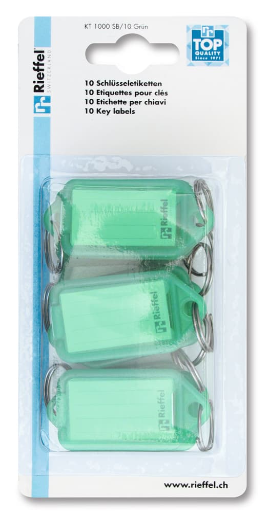 Etichette verde, 10 pezzi Porta-chiavi Rieffel 605606000000 N. figura 1