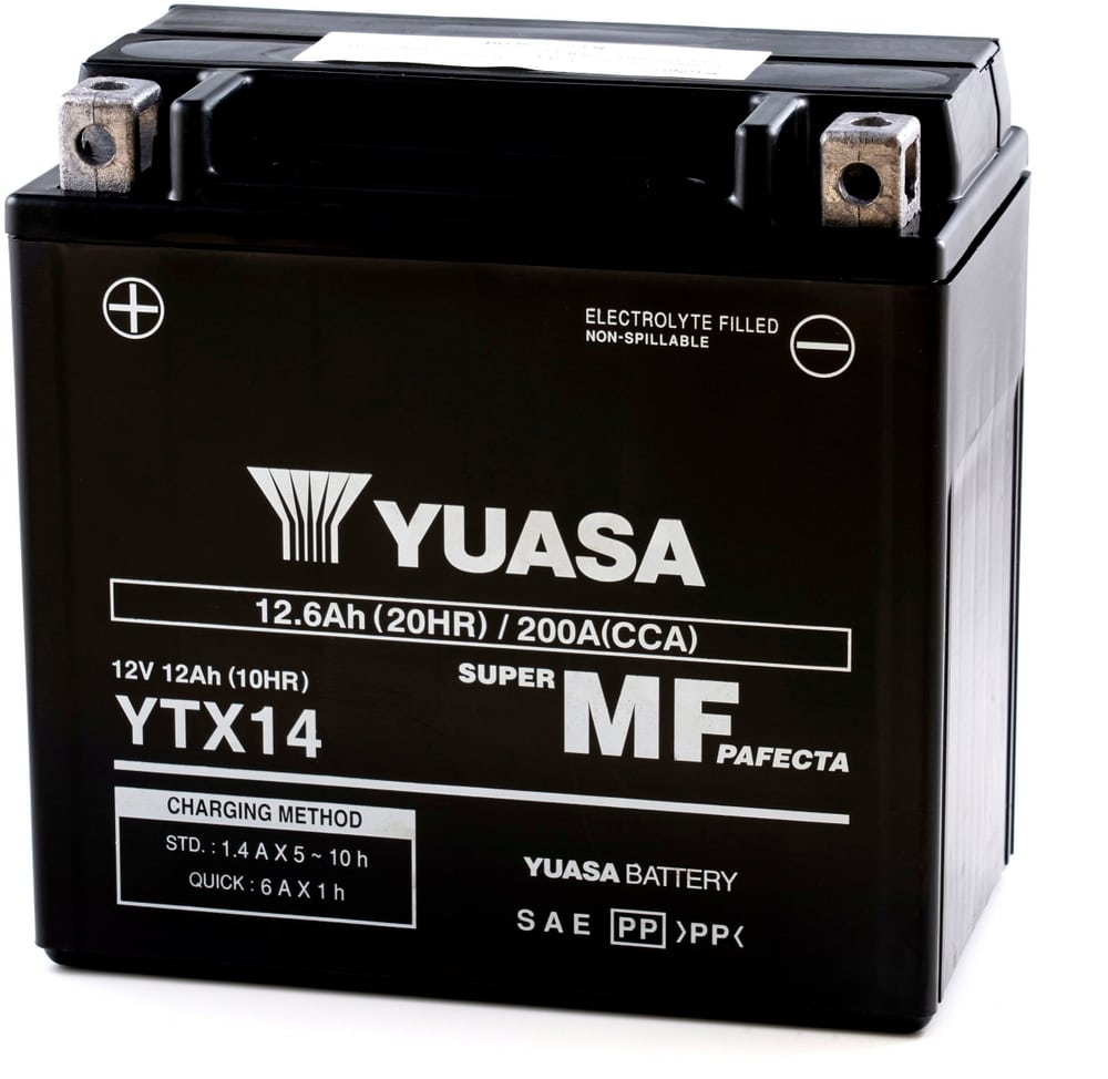Batterie AGM 12V/12.6Ah/200A Motorradbatterie 621220700000 Bild Nr. 1