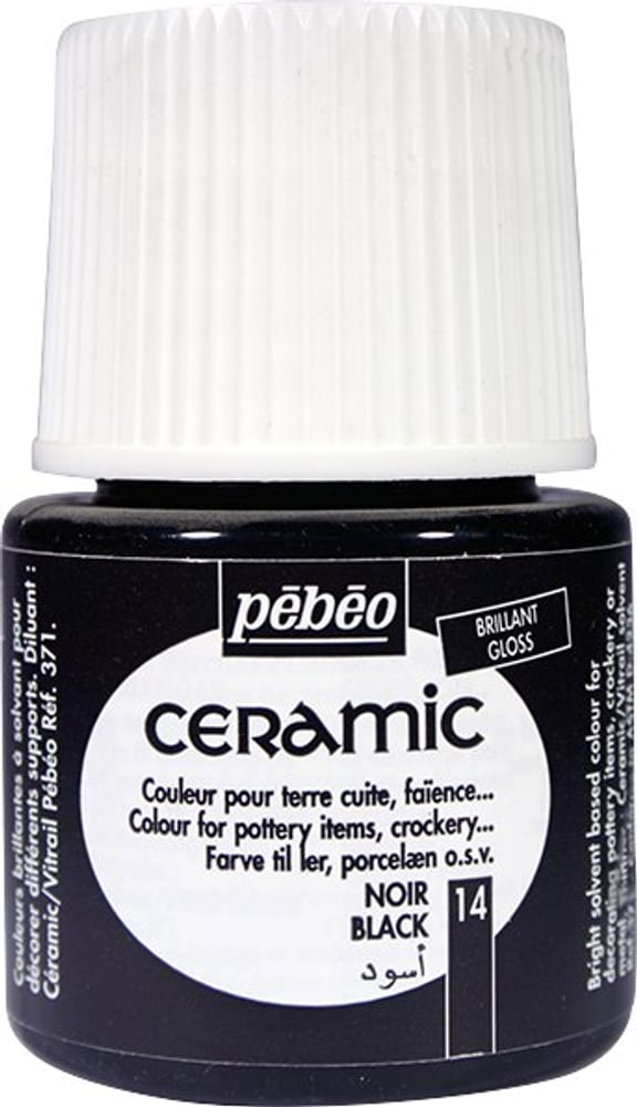 Peinture pour céramique Ceramic PÉBÉO Peinture céramique Pebeo 663510001800 Couleur Noir Photo no. 1