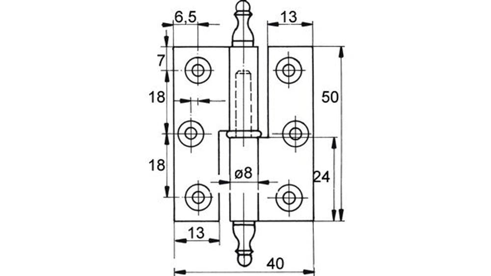 Cerniere per mobili FS, diametro rullo 8 mm Cerniere Werkstarck 669700109958 N. figura 1