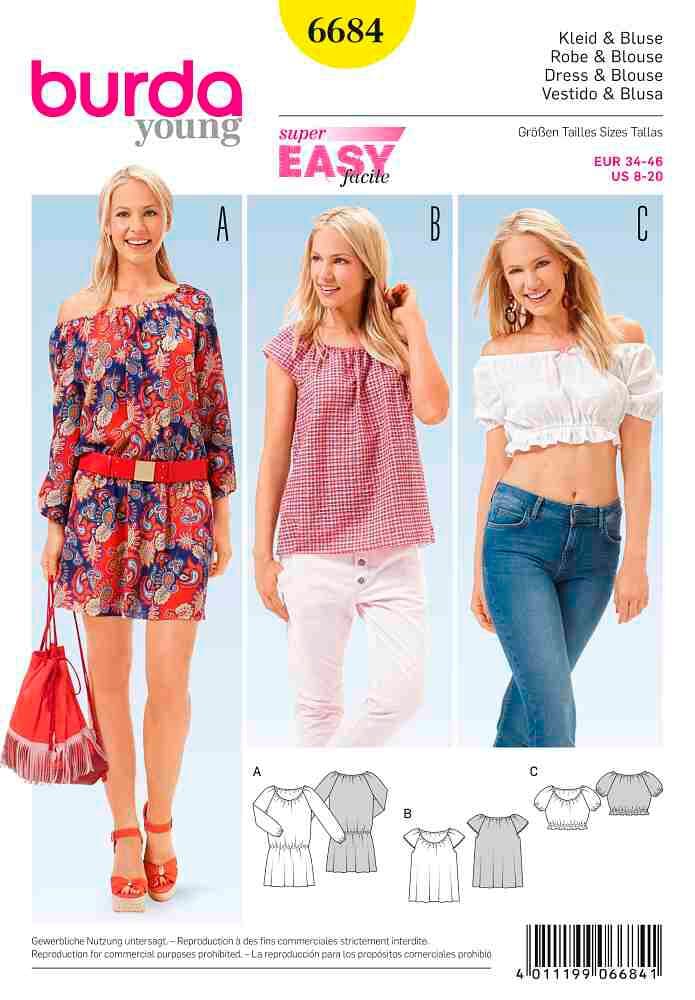 Schnittmuster, Kleid, Bluse Schnittmuster burda 669700125148 Bild Nr. 1